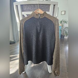Kuhl Men's Black and Brown Zip-Up Sweater